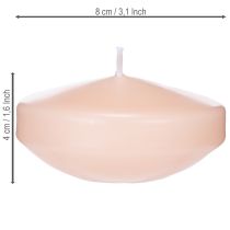 Artikel Drijvende kaars, praktisch gebruik in decoratieve vijvers en waterbassins, 8 cm, 8 stuks