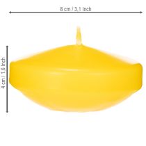 Artikel Drijvende kaars, drijvend decoratief element, veelzijdig te gebruiken in huis en tuin, 8 cm, 8 stuks