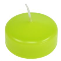 Drijvende kaarsen groen 4,5cm 8st