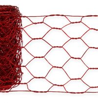 Hexagon gevlochten 50mm 5m rood