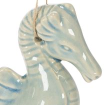 Artikel Hangende decoratie met zeepaardjes voor woonkamer en badkamer, maritieme zomerse uitstraling, 15 cm, 2 stuks