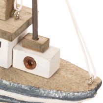 Artikel Scheepsdecoratie, maritieme stijl, hout met standaard, 20 cm