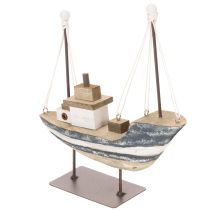 Artikel Scheepsdecoratie, maritieme stijl, hout met standaard, 20 cm
