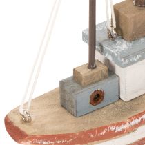Artikel Decoratief houten bootmodel voor vensterbank, 20 cm