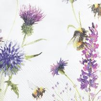 Artikel Servetten zomer hommels bijen decoratie 25x25cm 20st