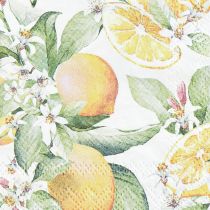 Artikel Servetten zomertafeldecoratie citroendecoratie 25x25cm 20st