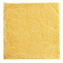 Artikel Servetten goud met reliëf ornamenten 33x33cm 15 st
