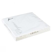 Artikel Servetten Witte Tafeldecoratie Reliëf Patroon 33x33cm 15 st.
