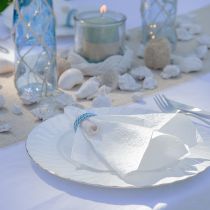 Artikel Servetten Witte Tafeldecoratie Reliëf Patroon 33x33cm 15 st.
