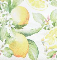 Artikel Servetten wit met citroenen zomerdecoratie 33x33cm 20st