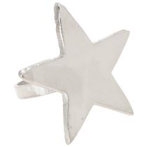 Artikel Servetring ster servetringen zilver metaal 7cm Ø4cm 4 stuks