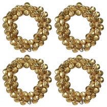 Artikel Servetringen goud metalen belletjes Ø5cm 8 st