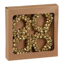 Artikel Servetringen goud metalen belletjes Ø5cm 8 st