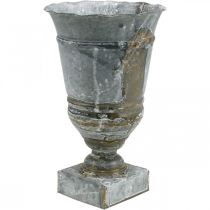 Shabby Chic kop metalen tafeldecoratie kopvaas Ø18,5 H30cm