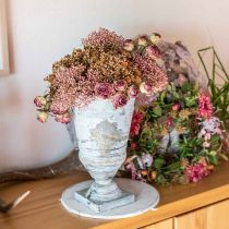 Shabby Chic kop metalen tafeldecoratie kopvaas Ø18,5 H30cm