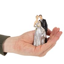 Artikel Zilveren huwelijksjubileum paar 10cm