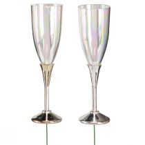 Artikel Oudejaarsdecoratie voor het ophangen van champagneglas aan een draad H9,5cm 8 stuks