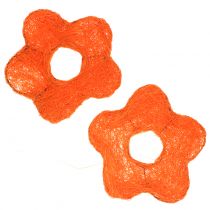 Artikel Sisal bloem oranje Ø7.5cm 25st