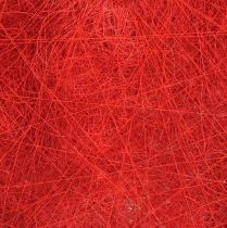 Artikel Sisal hart hartdecoratie met sisalvezels in rood 40x40cm