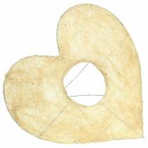 Sisal sleeve hart gebleekt 25,5cm 10st