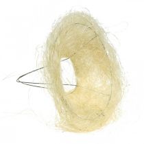 Sisal manchet, boeketdecoratie gebleekt Ø15cm 10p