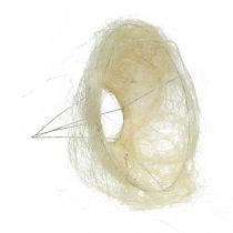 Artikel Boeket bloemen, sisal manchet gebleekt Ø25cm 6 st
