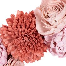 Artikel Hangende bloemenkrans met roze bloesems voor een stijlvolle decoratie van de woonruimte, 25 cm