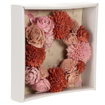 Artikel Hangende bloemenkrans met roze bloesems voor een stijlvolle decoratie van de woonruimte, 25 cm