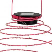 Artikel Tuinlamp op zonne-energie roze 22cm met 25 LED&#39;s warm wit