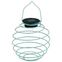Artikel Solar tuinlamp turkoois 22cm met 25LED&#39;s warm wit