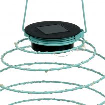 Artikel Solar tuinlamp turkoois 22cm met 25LED&#39;s warm wit