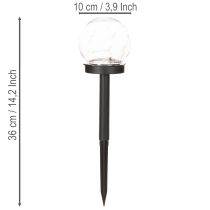 Artikel Tuinlamp, bolvormige lamp met grondpen voor buitenverlichting, 36 cm, 4 stuks
