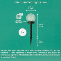 Artikel Tuinlamp, bolvormige lamp met grondpen voor buitenverlichting, 36 cm, 4 stuks