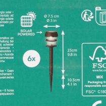 Artikel Solar tuinverlichting met grondpen, buitenlampen voor tuinpaden, 35 cm, 6 stuks