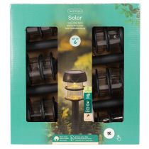 Artikel Solar tuinverlichting met grondpen, buitenlampen voor tuinpaden, 35 cm, 6 stuks