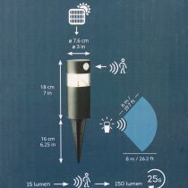 Artikel Solar tuinlamp met bewegingssensor, LED, 34 cm