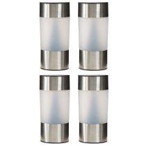 Artikel Set van 4 LED Solar Tuinlampen op Zonne-energie - Warmwit Licht - H14cm