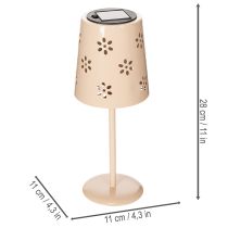 Artikel Tafellamp met bloemenpatroon, op zonne-energie, voor romantische tuinverlichting, 28 cm