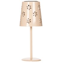 Artikel Tafellamp met bloemenpatroon, op zonne-energie, voor romantische tuinverlichting, 28 cm