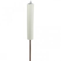 Tuindecoratie LED kaars op zonne-energie H98cm