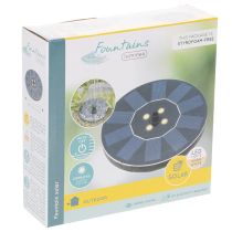 Artikel Zonne-energiepomp voor tuinvijvers, drijvende decoratieve waterpartij met LED-verlichting, 16 cm