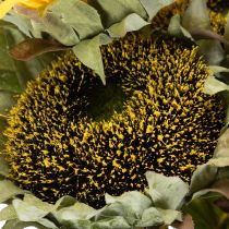 Artikel Kunstmatige zonnebloem met realistische bladeren en bloesems, 58 cm, 3 stuks