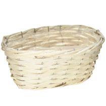 Artikel Chipmand rieten mand wit gewassen natuurlijk 29×18×14cm