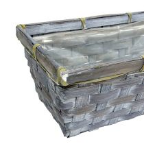Artikel Chipmandset plantenmand wit/grijs/bruin 6 stuks 25/12cm