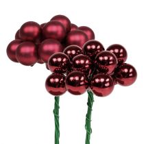 Artikel Mini kerstbal rood, roze glas spiegelbessen Ø20mm 140 st