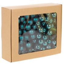 Artikel Mini kerstballen in een mix van glanzende en matte afwerking met spiegelende bessen, 20 mm, 140 stuks