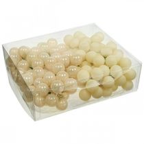 Artikel Mini kerstballen crème mix mat/glanzend Ø25mm 140st