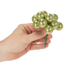 Artikel Mini kerstballen aan een draadje, kleurrijke spiegelende bessen, 25 mm, 140 stuks