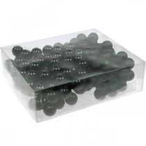 Artikel Mini kerstballen op draad zwart glas Ø25mm 140 st