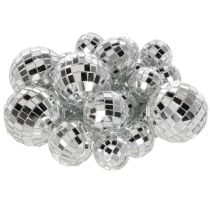 Artikel Decoratieve spiegelbollen, feestdecoratie-element, zilverkleurig, 2-4 cm, 50 stuks
